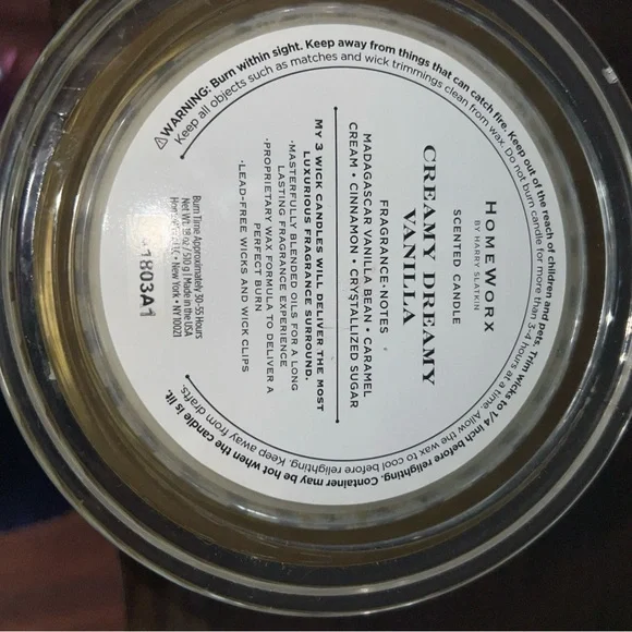 Homework by Harry Slatkin Creamy Dreamy Vanilla Scented Candle - Picture 4 of 4